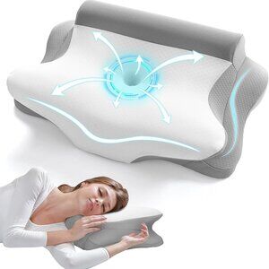 NEW! Cervical Neck Pillow - Contour Memory Foam Pillow for Neck Pain Relief